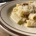 Gorgonzola cheese and chestnut sauce rigatoni