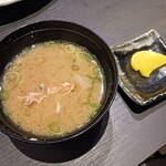 Kani Kaisen Izakaya Kani Shin - 釜めしを食べ終わってから出てきた蟹汁とお漬物