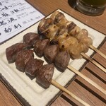 焼鳥わたなべてつや - 砂肝とぼんじり