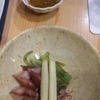 鮨　まつ本 - ふき味噌ほたるいか ウドとあさつき