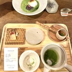 うさぎの小屋 - 抹茶のぜんざい＆深蒸し煎茶さえみどり