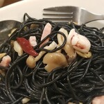 キッチン ブルー グローブ - 具材をまとめるもパスタに絡まず