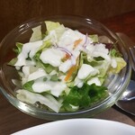 キッチン ブルー グローブ - サラダのアップ