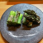 季節料理 よし野 - アスパラ焼き