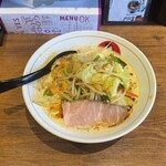 ボウボウラーメン とみ - ボウボウ野菜麺少なめ赤黒