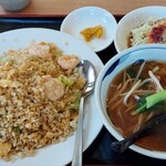 238470149 - エビチャーハン醤油ラーメンセット(860円)