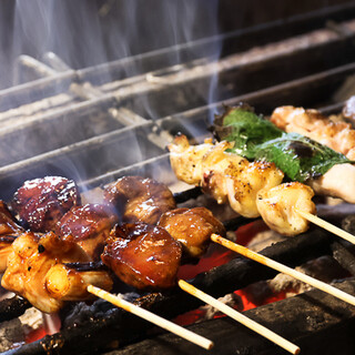 We are particular about high quality chicken. Authentic charcoal-grilled yakitori carefully grilled one skewer at a time.