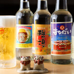 Okinawaryouri Aozora - ビール(オリオン)と泡盛ボトル