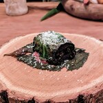 Seminare Karuizawa - 摘み草のマリネ。日伊の合作