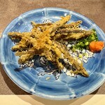 Tempura Shinjuku Tsuna Hachi - どじょうの天ぷらです。からっと揚がって美味しいですよ。