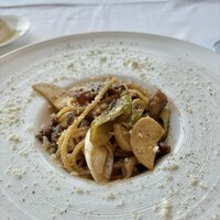 代官山ASO チェレステ 二子玉川店 - 赤ワインで煮込んだ和牛すじ肉とキノコのスパゲッティ