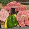 近江牛専門店 万葉 まえだ亭 - 近江牛三種盛御膳（肉大盛り）