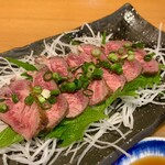 味の牛たん 喜助 - 牛たんのたたき 小葱たっぷり添え