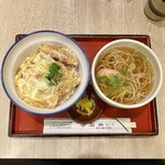 吉祥庵 - サービス定食　カツ丼&温蕎麦