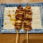 大衆串焼酒場 我家 - 鶏皮。タレが美味しい‼︎