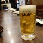 さかなやさんの居酒屋 北島商店酒場 - 生ビール（中）600円(2024年3月)