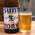 シウマイ堂 正屋 - サントリー生ビール瓶