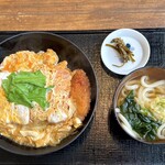 無添さぬきめん あじ豊 - カツとじ丼（ミニうどん付）860円！