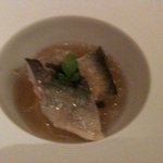 オーベルジュ・ド・リル トーキョー - 鮎のコンフィー　冬瓜のジュレ　肝のタップナード