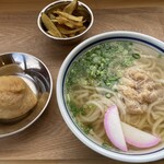 中隈うどん - かしわうどん＝500円
            いなり(1個)＝100円