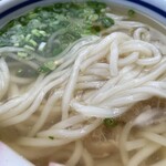 中隈うどん - ツルツル食感の細い麺