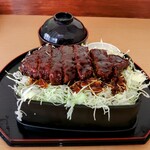 橋場食堂 - かつ重　900円　大盛　100円