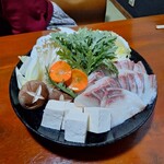 黒潮亭 - ブリしゃぶコース（ブリしゃぶ、季節野菜）