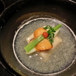 懐食　春慶　 - 胡麻豆腐・焼鯛・からすみの蕪みぞれ和え