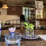 KuKu - 緑と風とガラスと水と、透明感のある店内居心地がいい