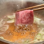 Omoki - 鍋物(松坂牛霜降り肉)