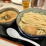 Jikaseimen Tsukesoba Kuro - 坦々つけそば(大盛り) 1100円＋くん玉 100円