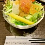 106 サウスインディアン - 自家製オニオンドレッシングはデリーに似た味で美味しい