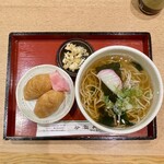 吉祥庵 - いなり定食　温蕎麦