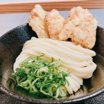 Sanuki Udon Sakaba Kawakin - 菜彩鶏のかしわ天ぶっかけ+麺1.5玉_¥980+¥150