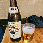 おでん 高砂 - ビールで乾杯