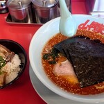 山岡家 - ランチ　辛口みそAセット
            　普通盛　辛口　コロ丼
            