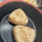 人力うどん - かしわおにぎり