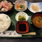 Nihon Ryouritakechi - 刺身定食1000円