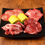 Watamimori (Cow tongue /Kagoshima wagyu beef loin/watami ribs/hand-cut skirt steak)
