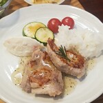 キッチン ブルー グローブ - 右から食べます、ご飯を乗せて