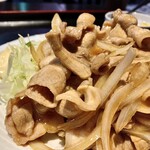 福田 大衆酒場 - 「生姜焼き定食」の生姜焼きのアップ…