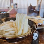 ざいごうどん 本家 わら家 - ツルっとした中細タイプ
            ねっとり感は皆無です