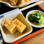 そば処 ふじ田 - 玉子焼きと菜の花のおひたし