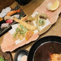 本等鮨 海馬 本店 - 天ぷら盛り合わせ