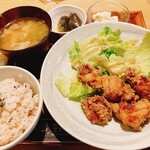 Kawarasoba Suzume - 塩こうじのから揚げ定食　990円税込