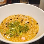 TOMEICHIYA SHOKUDO - 昆布水つけ麺つけ汁