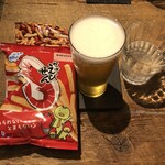 麹町いづみや しろ - あがりビール・あげ塩いかあられ ・カルビーかっぱえびせん