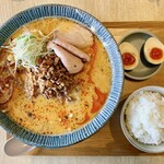 あずま食堂 - 担々麺（税込1,200円）ライス（税込200円）