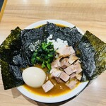 Men Factory Jaws 4Th - 特製焦がし豚骨醤油noodle　1,300円　ほうれん草トッピング200円