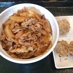 Nakau - 和風牛丼＋空揚げ